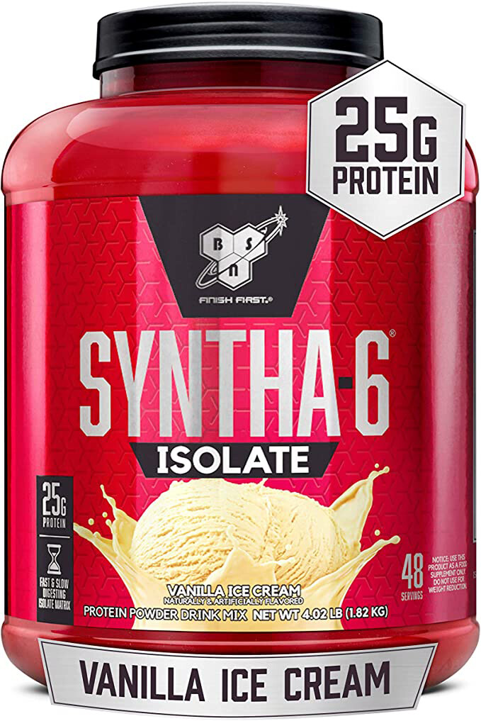 BSN SYNTHA-6 Isolate Protein Powder, Vanilla Ice Cream, 48 Servings