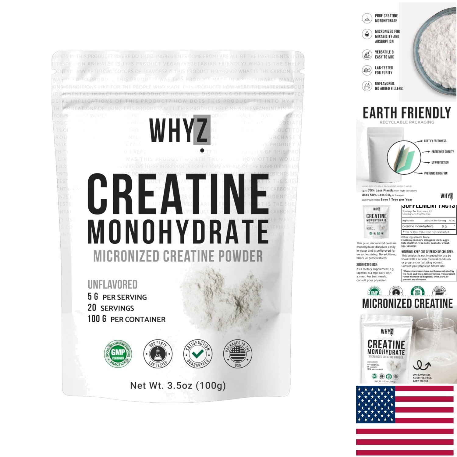 3.5oz Micronized Creatine Powder – Supports Strength & Endurance for Men & Women