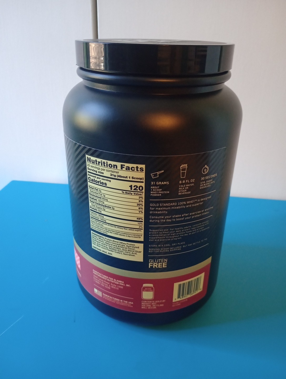 Optimum Nutrition Gold Standard 100% Whey Protein Powder – Vanilla Ice Cream…