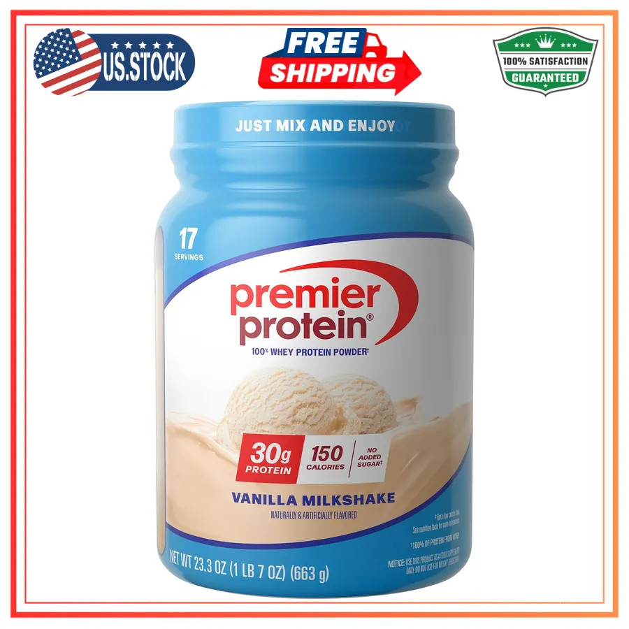 Premier Protein Powder Chocolate 100% Whey 30g Protein 1.44 lb Gluten Free