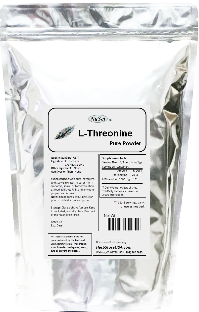NuSci 100g (3.52 oz) L-Threonine Pure Powder