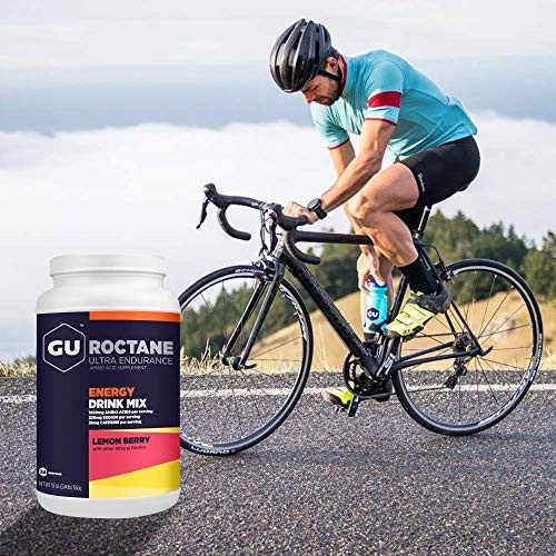 GU Energy Roctane Ultra Endurance Energy Drink Mix, 3.44-Pound Jar, Lemon Berry