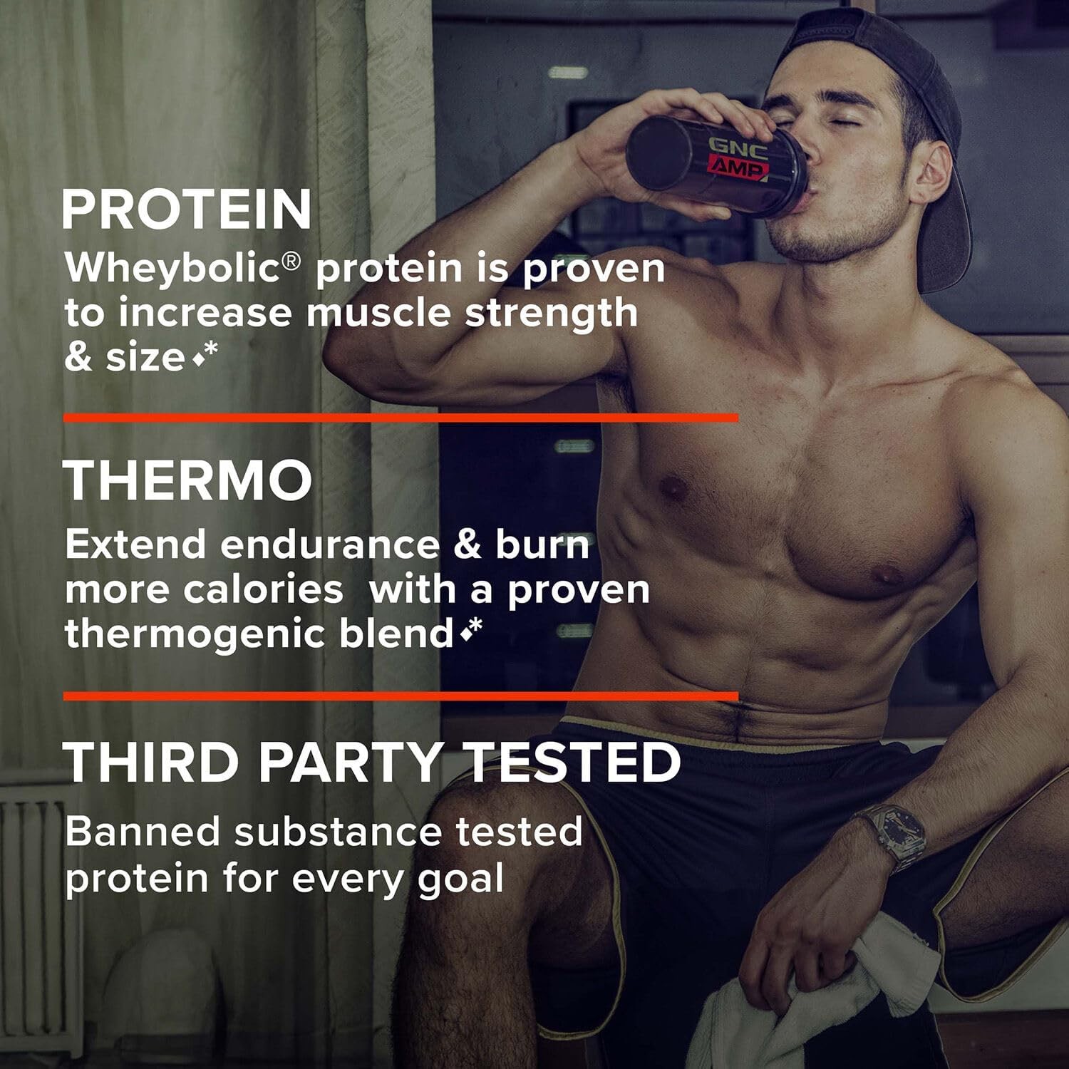 GNC AMP Wheybolic Ripped Protein Powder & Thermogenic Protein Supplement, Muscle
