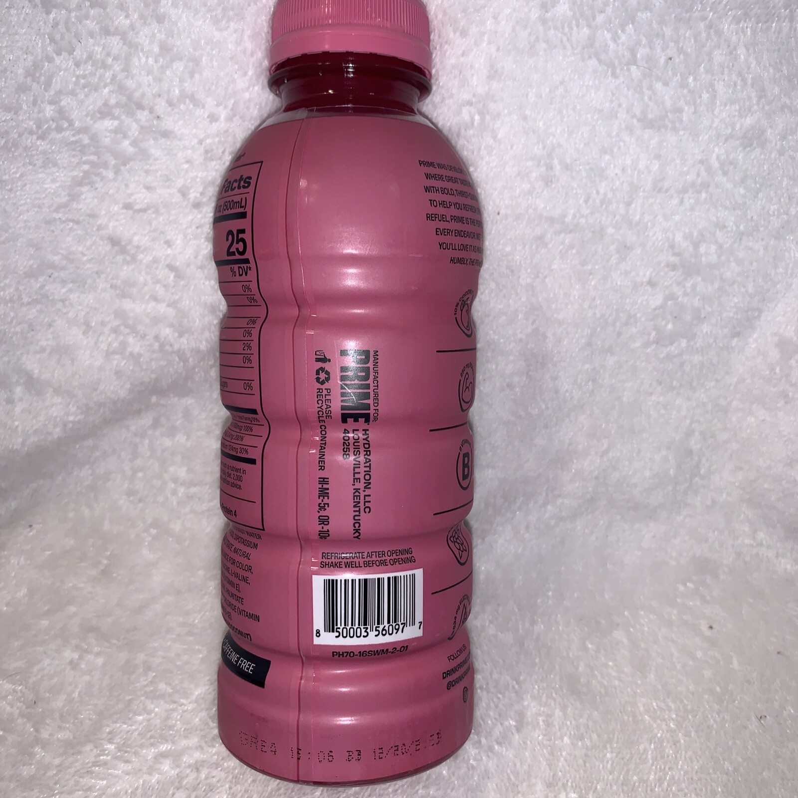 PRIME HYDRATION DRINK-Strawberry Watermelon-LOGAN PAUL & KSI Drink 16.9 0Z .