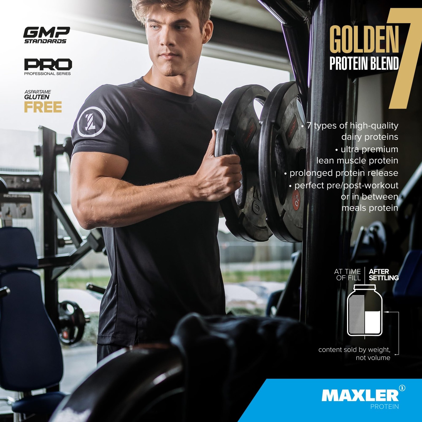 Maxler Golden 7 Protein Blend Cookies and Cream 5 lb