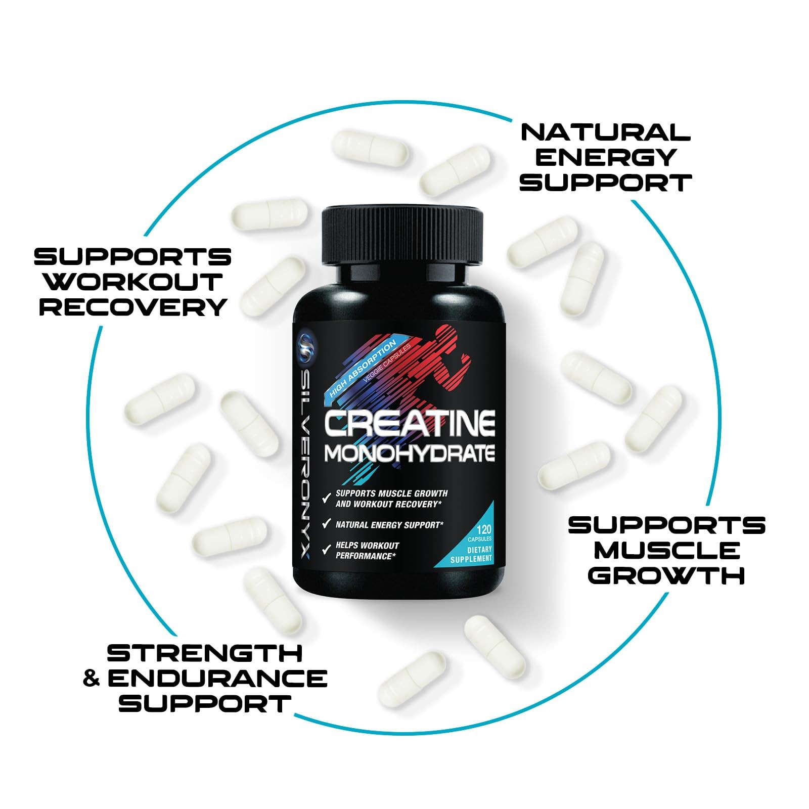 Creatine Monohydrate 3000mg Per Serving – 3X Strength 120 Count (Pack of 1)