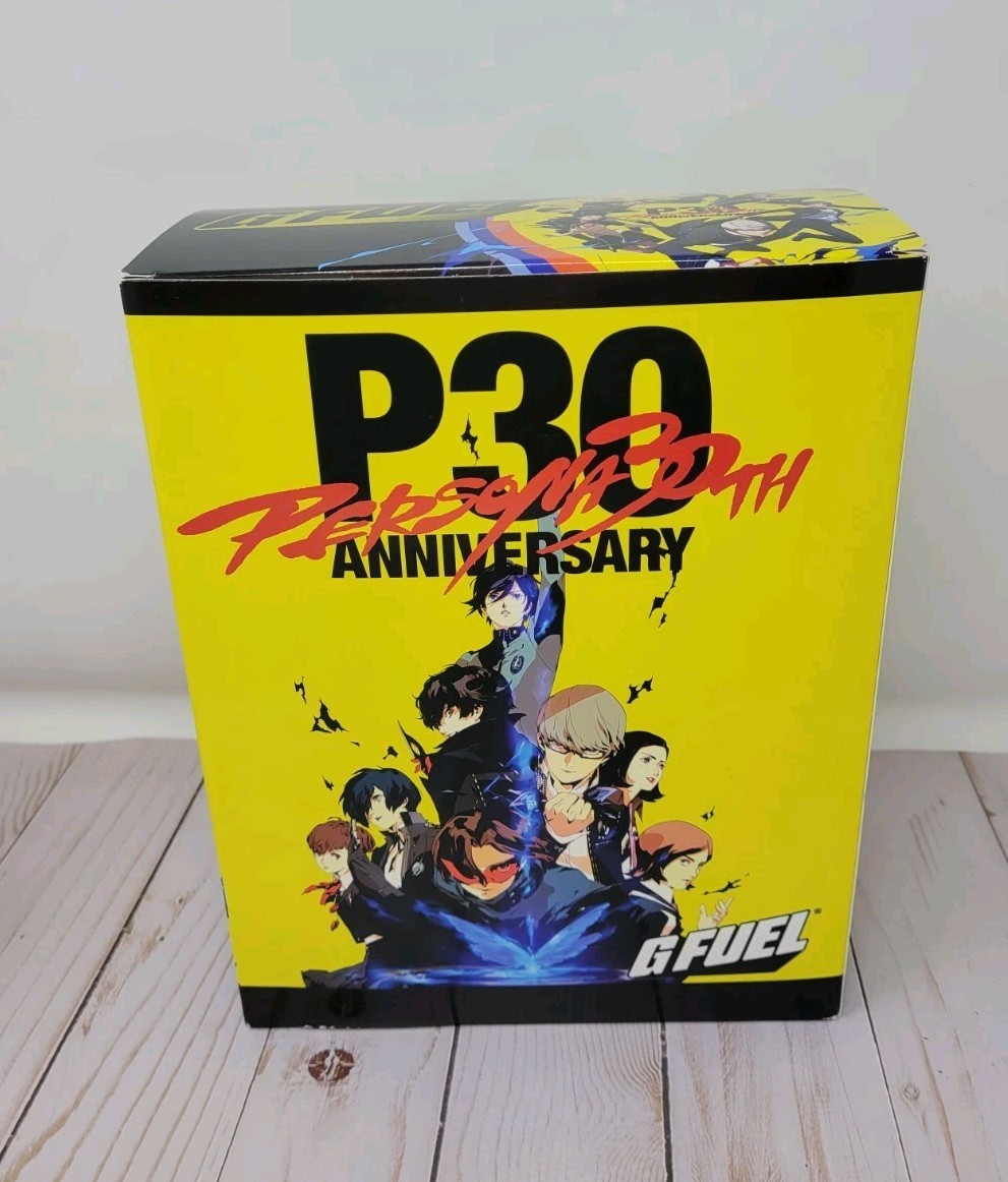 GFuel Persona 30th Anniversary Awakening Collector’s Box Tub Shaker Cup Sticker