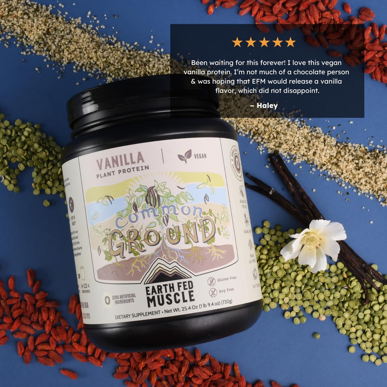 Earth Fed Muscle Organic Plant Protein Powder – 1.59 Pound (Pack of 1)