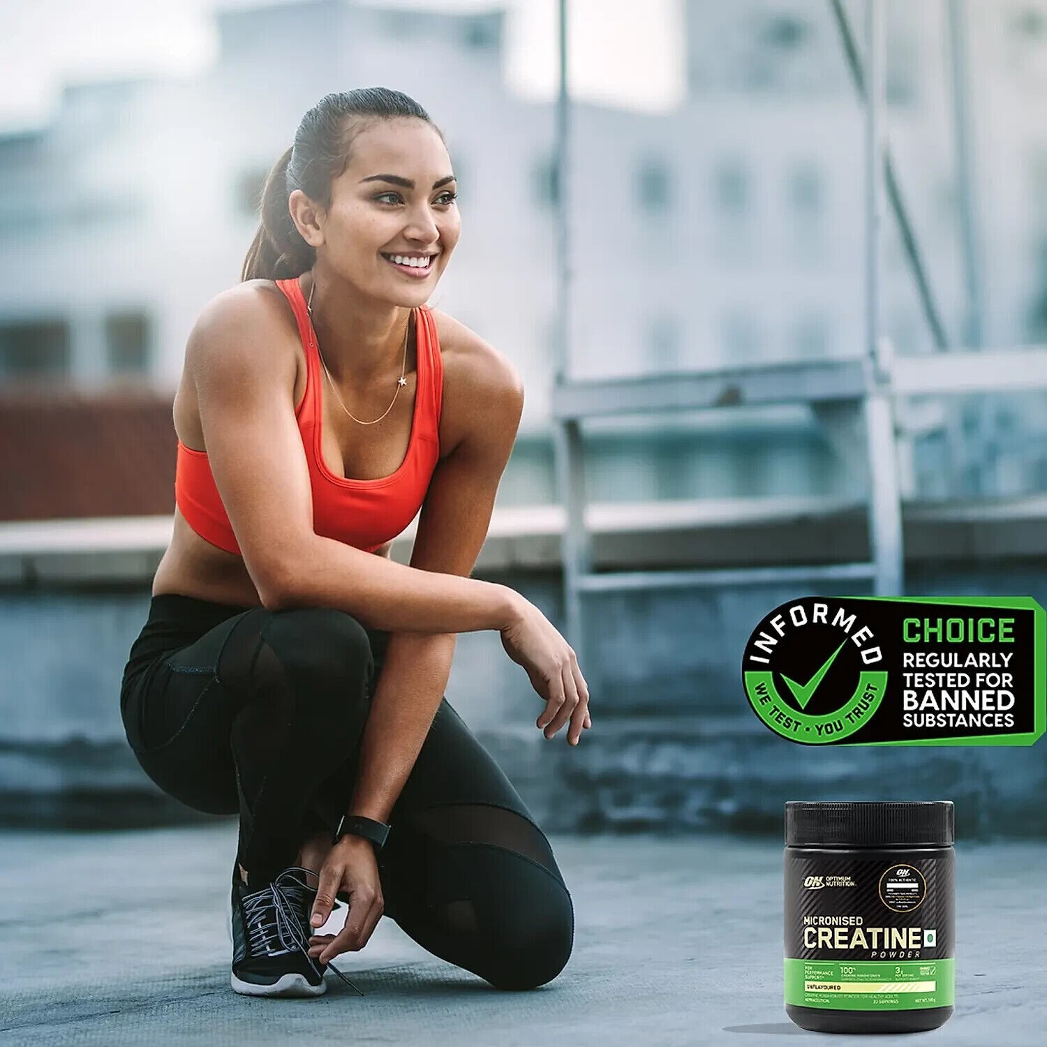 2 XOptimum Nutrition (ON) Micronized Creatine Powder 100gm 83 Serves,Unflavoured