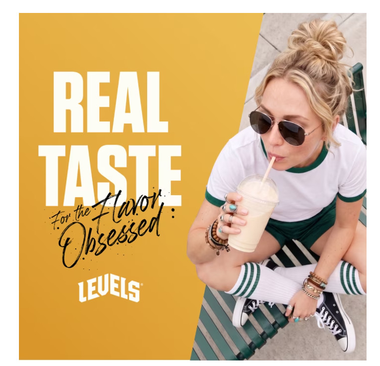 Levels Grass Fed Whey Protein Vanilla Bean 1.48lb 24g Protein