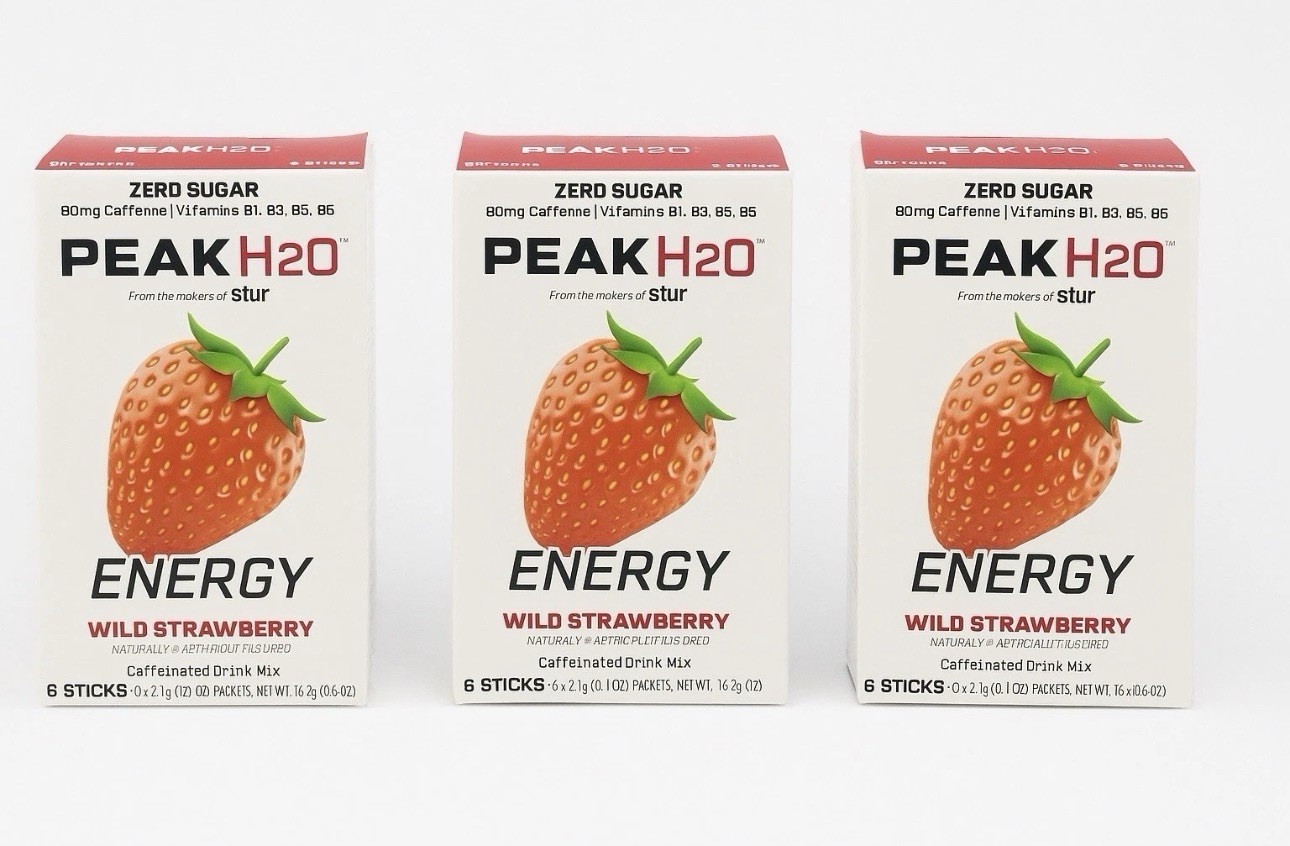 🔋Electrolyte Powder | PEAKH2O Energy Strawberry…6 Sticks Per Box 3 Boxes