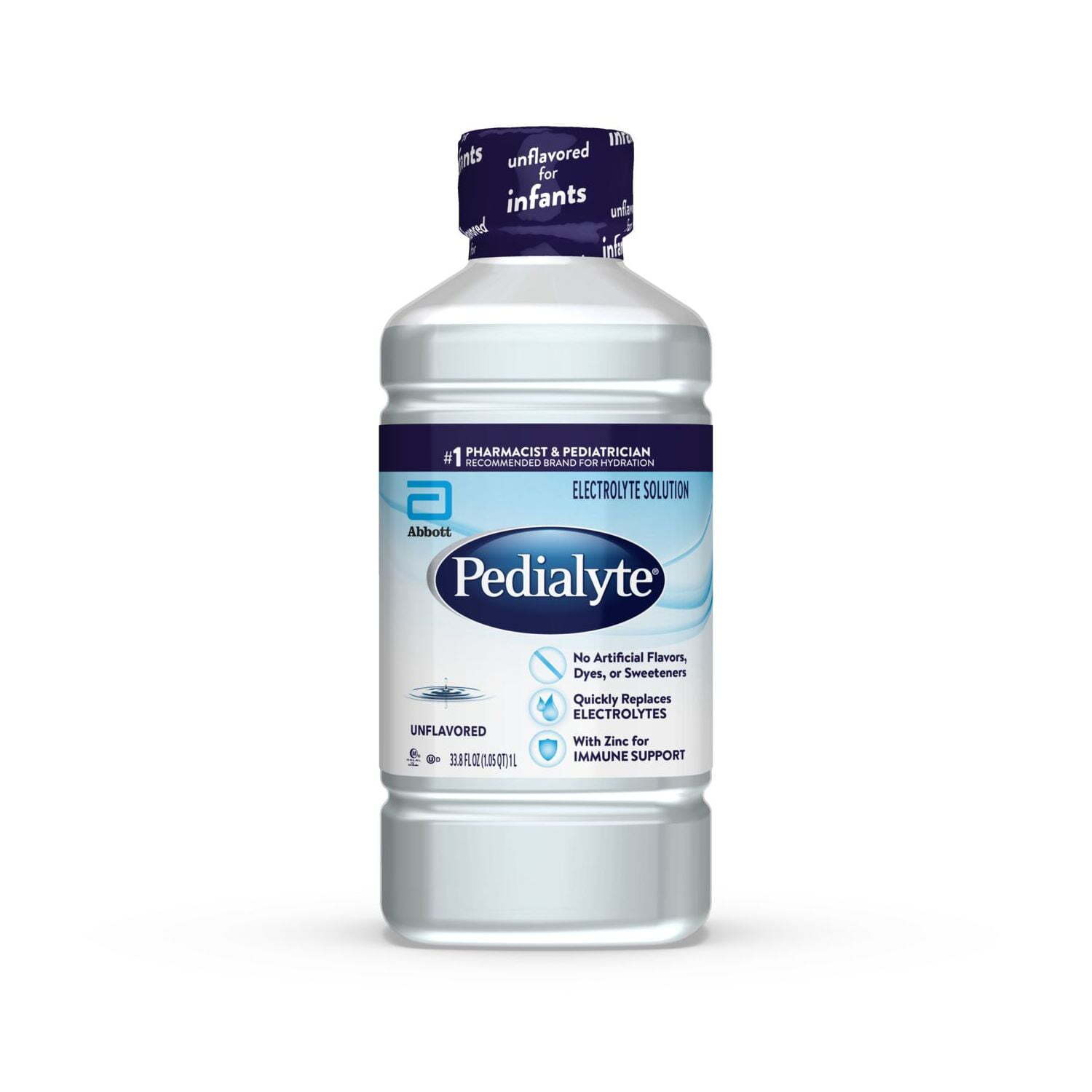 (4 pack) Electrolyte Solution, Unflavored, 1 Liter
