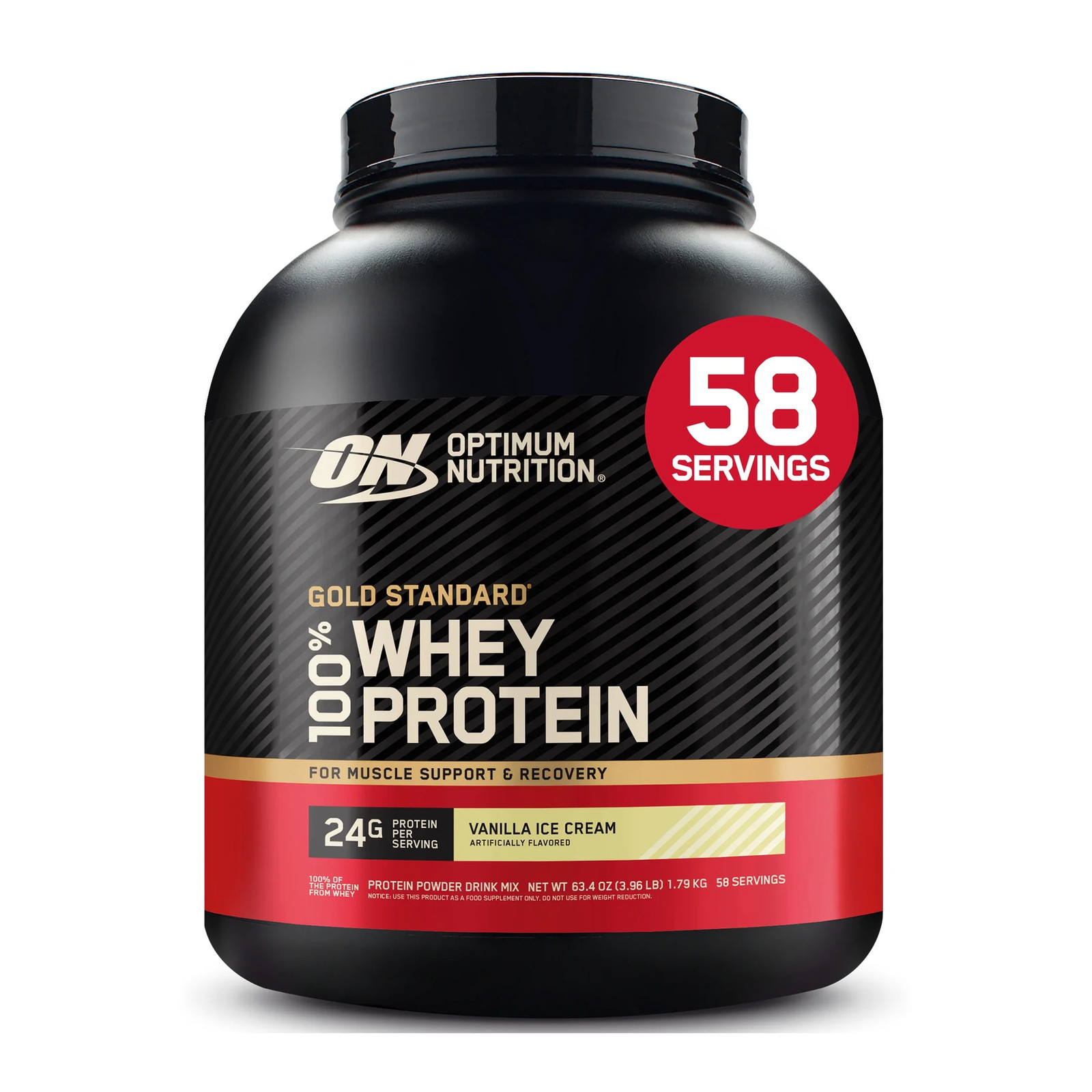 , Gold Standard 100% Whey Protein Powder, Vanilla Ice Cream, 22 Servings