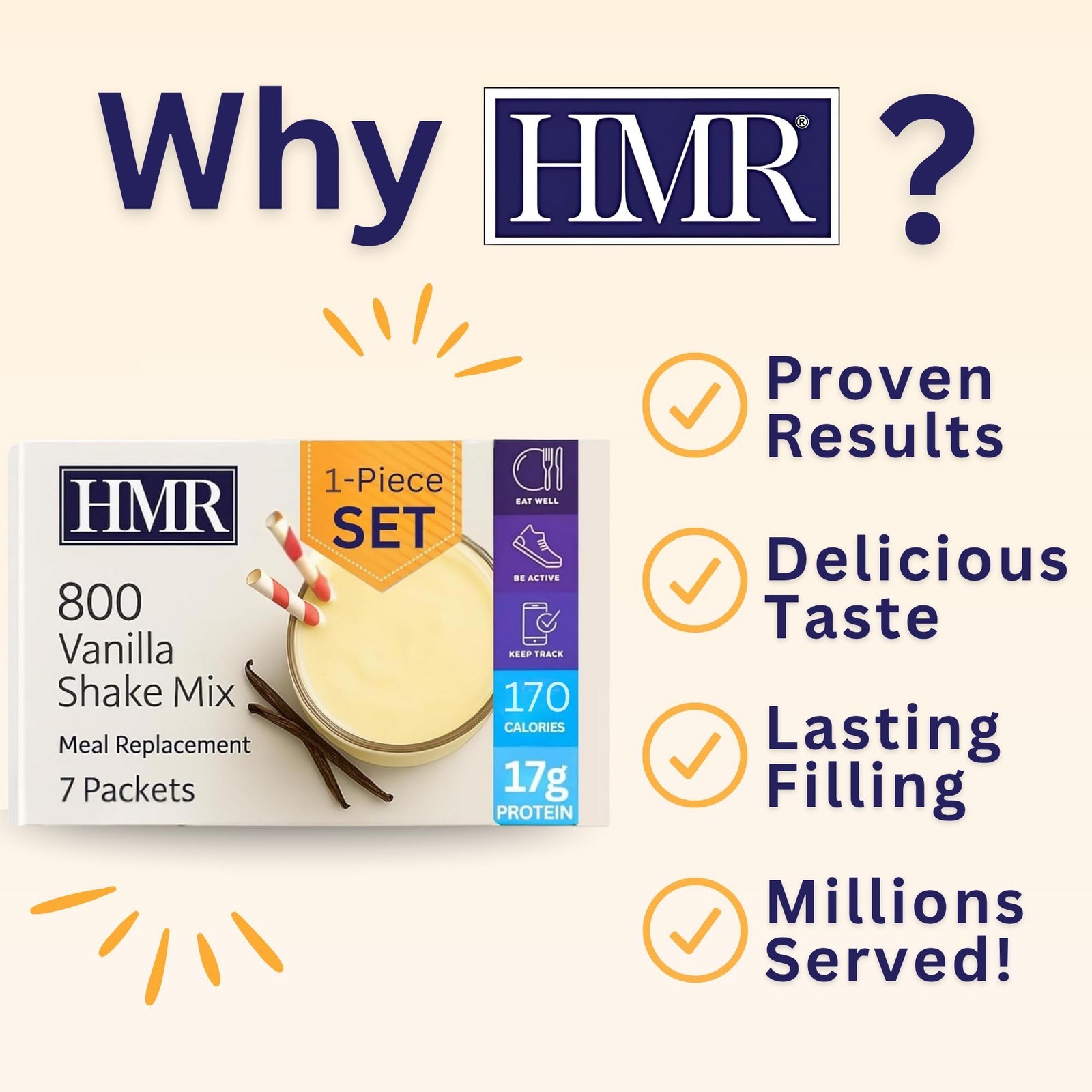 HMR 800 Shake Meal Replacement Mix | Vanilla 11.13 Ounce (Pack of 1)