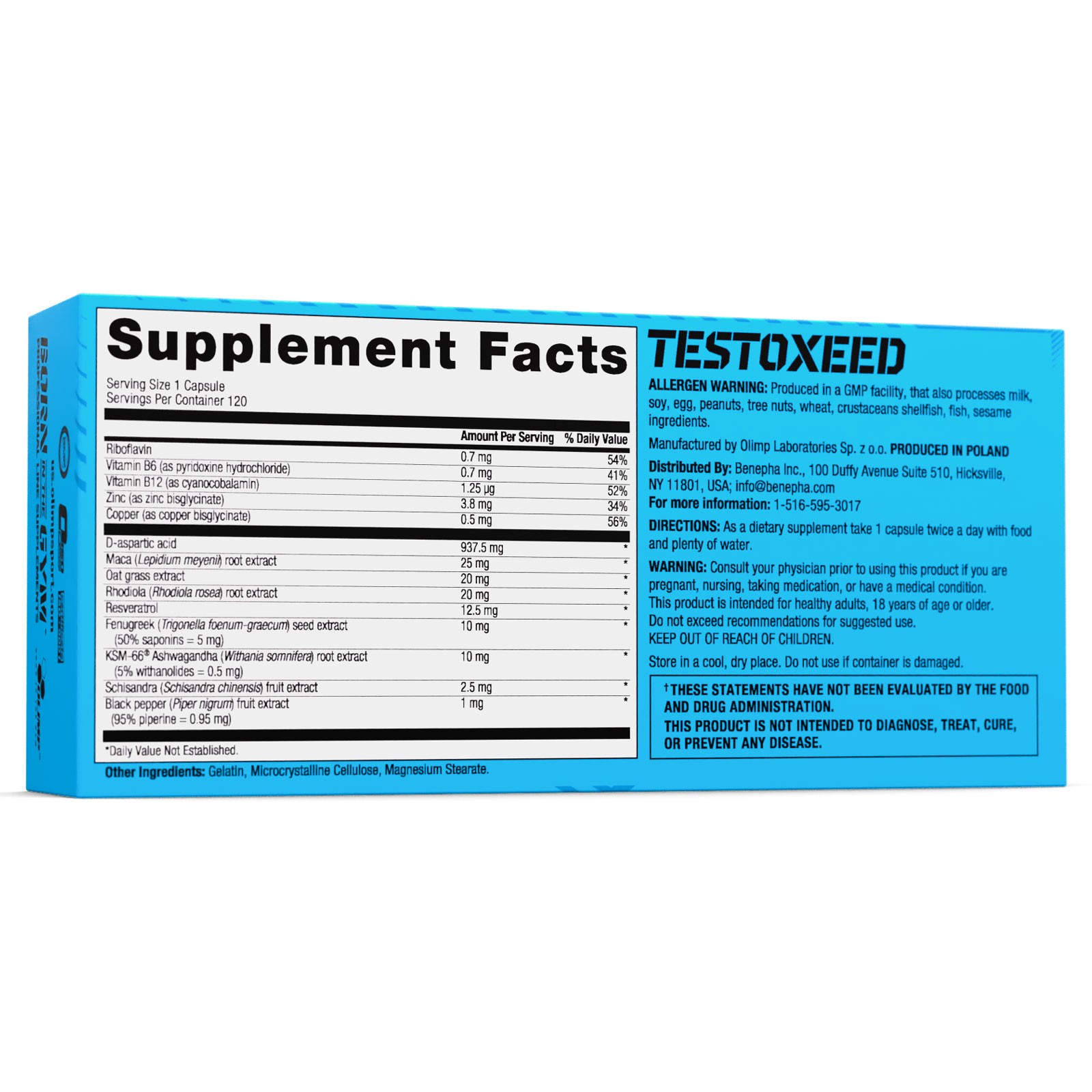 TESTOXEED 120-240 Capsules – Testosterone Booster with DAA, Ashwagandha & Zinc