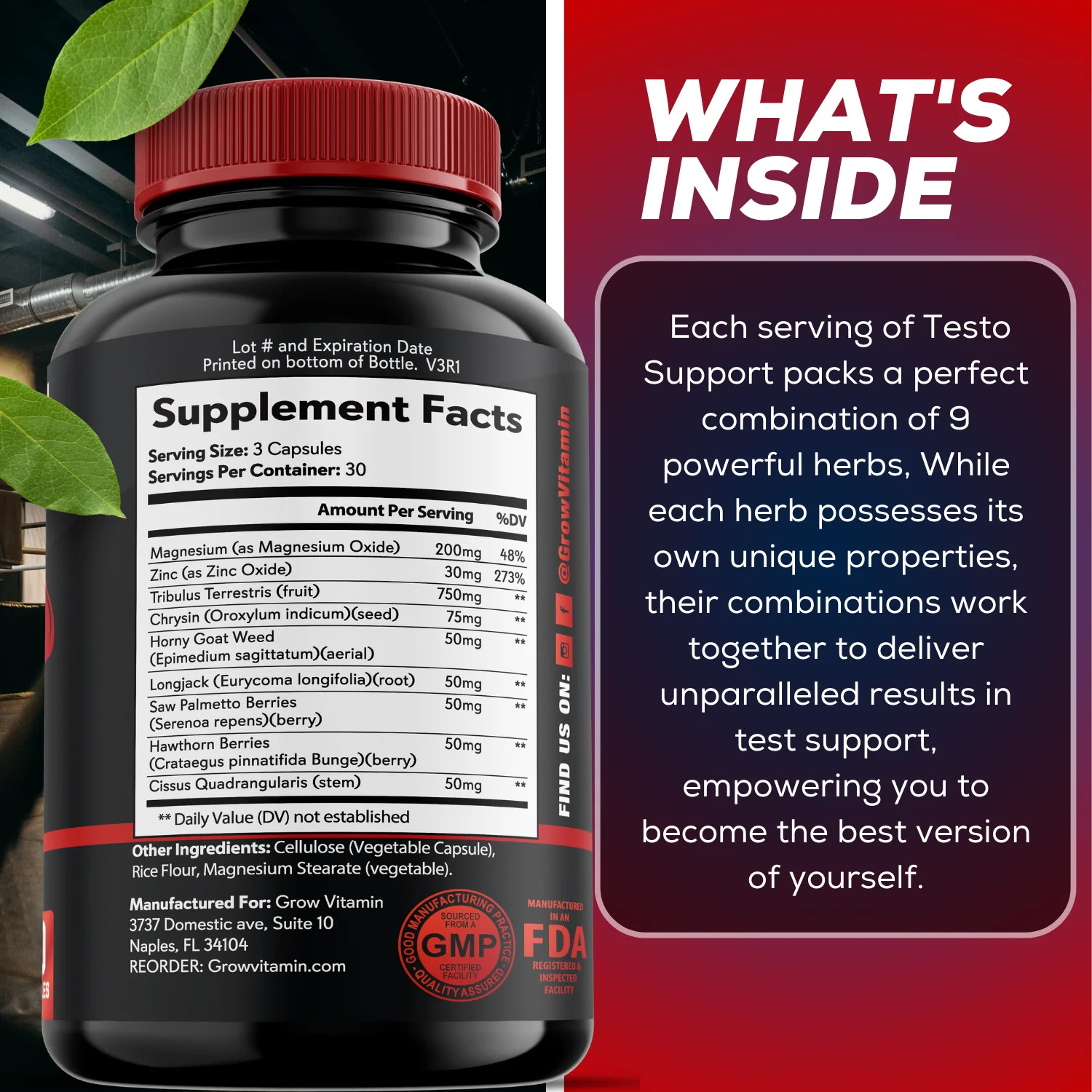 Grow Vitamin Testosterone Booster