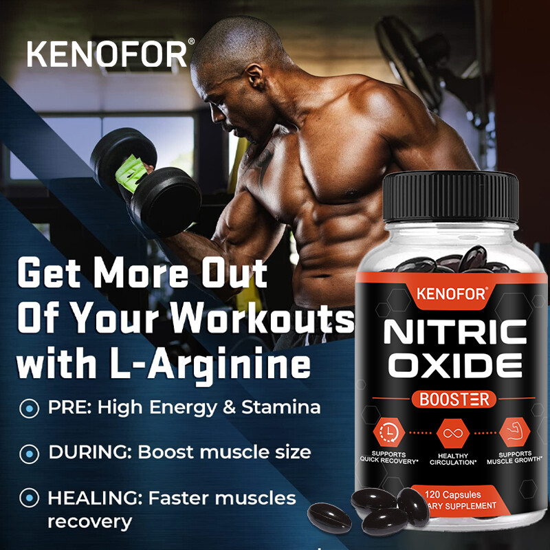 Nitric Oxide Booster w/ L-Arginin 1500mg-Muscle Pump,Endurance&Energy enhancer