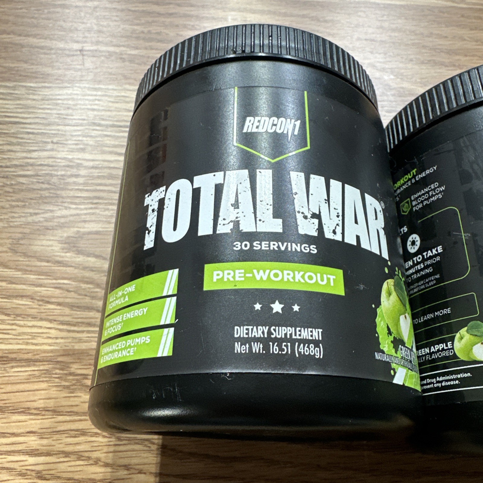 2 X REDCON1 TOTAL WAR PREWORKOUT 30 Servings Sustained Energy Endurance Pumps