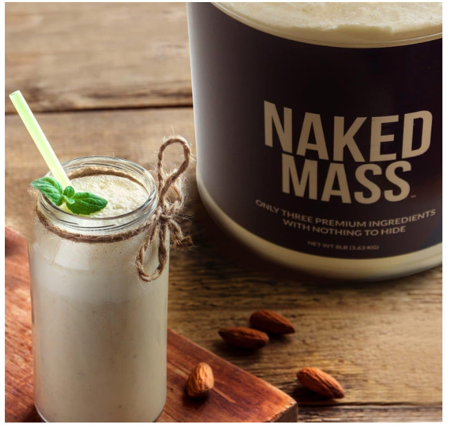 Naked Mass Weight Gainer Protein Powder 8LB 1250 Cal NSF GMO Free