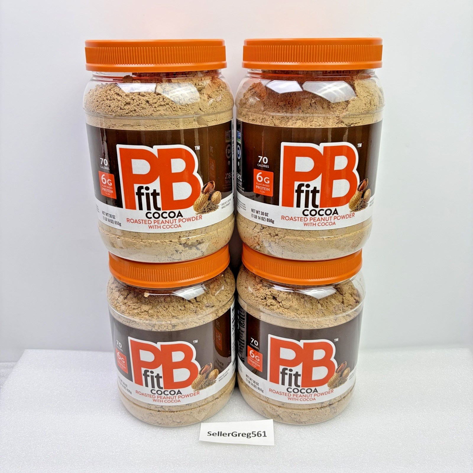 4 PACK PBfit Peanut Butter Powder Chocolate Flavor, Cocoa Roasted, 30 oz