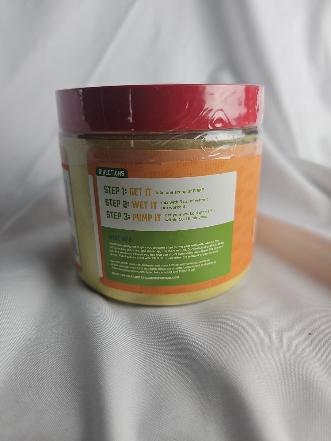 Campus Protein Pump Pre-workout Peach Nectarine 30 Servings Each Exp 12/24