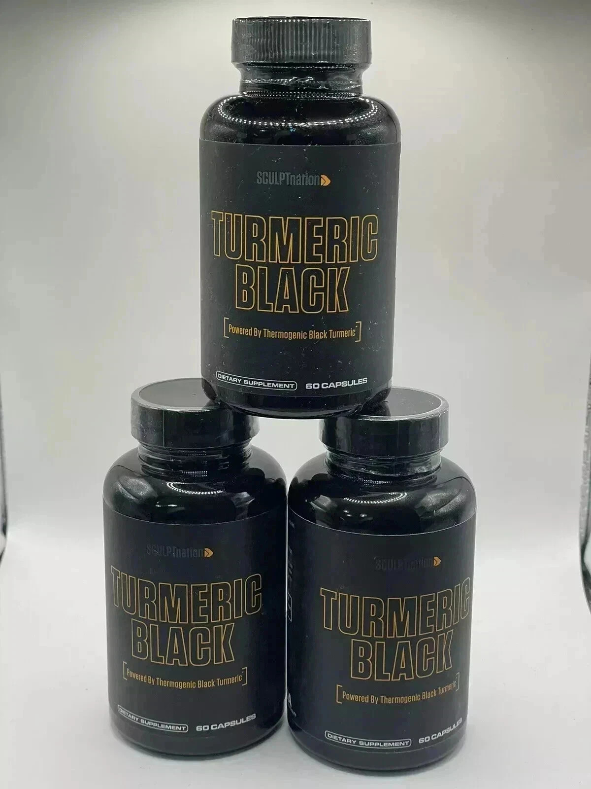 1 Pack, Turmeric Black Sculptnation Fatigue Muscle Build FatBurn Bloating Treat