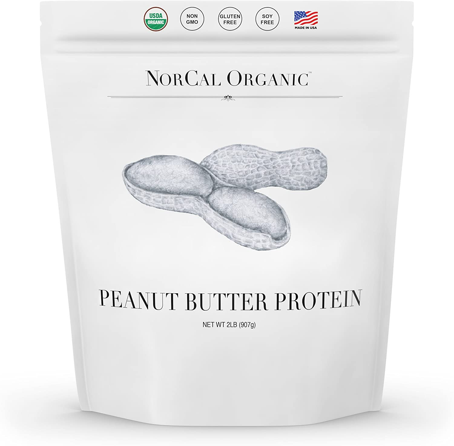 Norcal Organic Peanut Butter Powder, 2Lb | 11G Protein, 100 Calories, 41 Serving