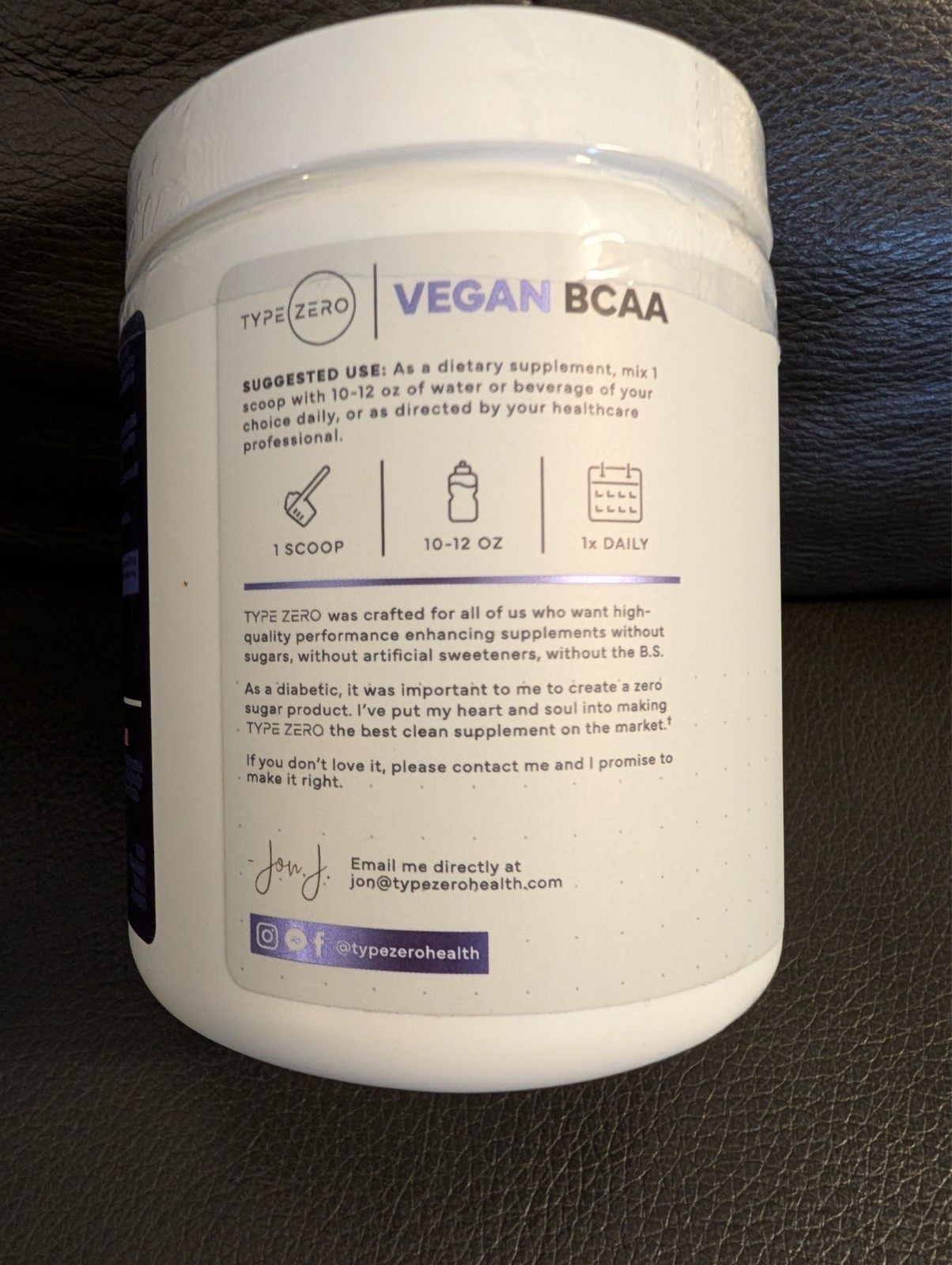 Type Zero Amino Burn – Vegan BCAA + Clean Pre Workout Powder with Arginine AKG