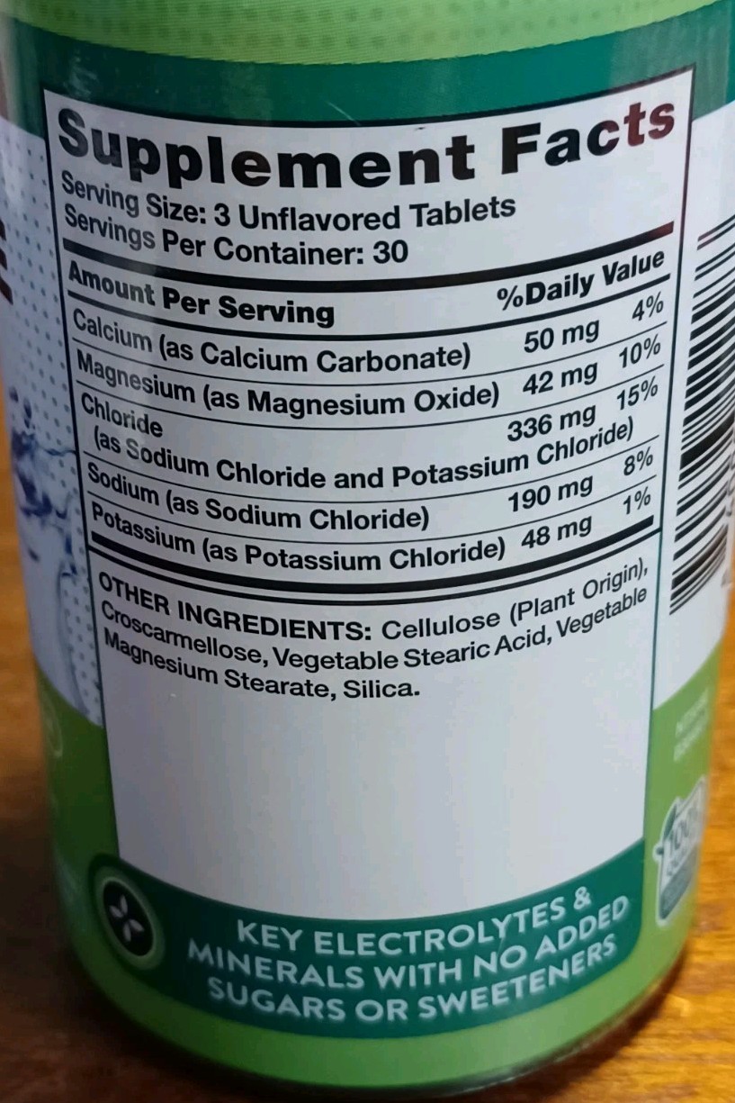 Nature’s Truth Electrolyte Hydration Tablets 90 Count Sugar Free Unflavored 2/27