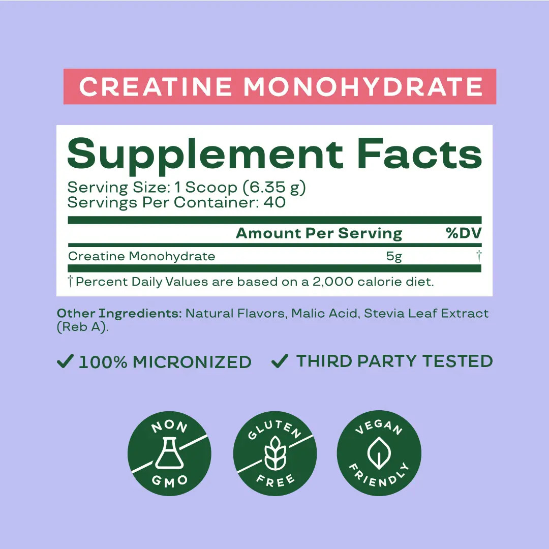 Bloom Nutrition Creatine Monohydrate Powder (40 Servings) – Supports Energy, Cog