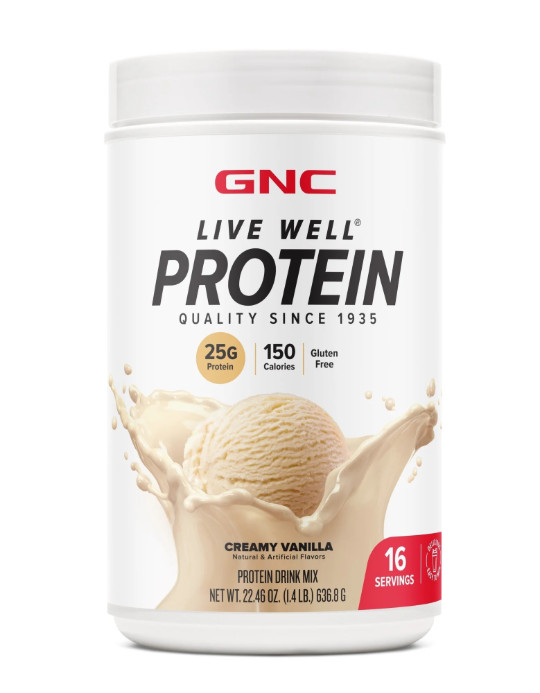 GNC Whey Protein Powder, Creamy Vanilla, 16 Servings