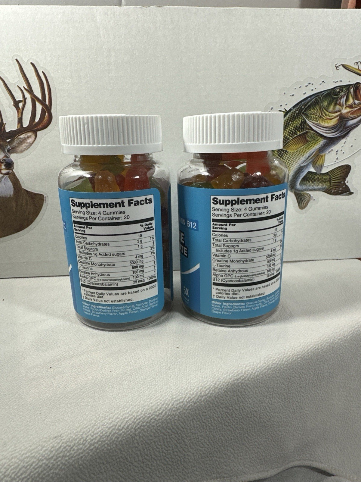 Creatine Monohydrate Gummies w/B12 & L-Taurine, 2 x 80 Gummy Ex: 12/26