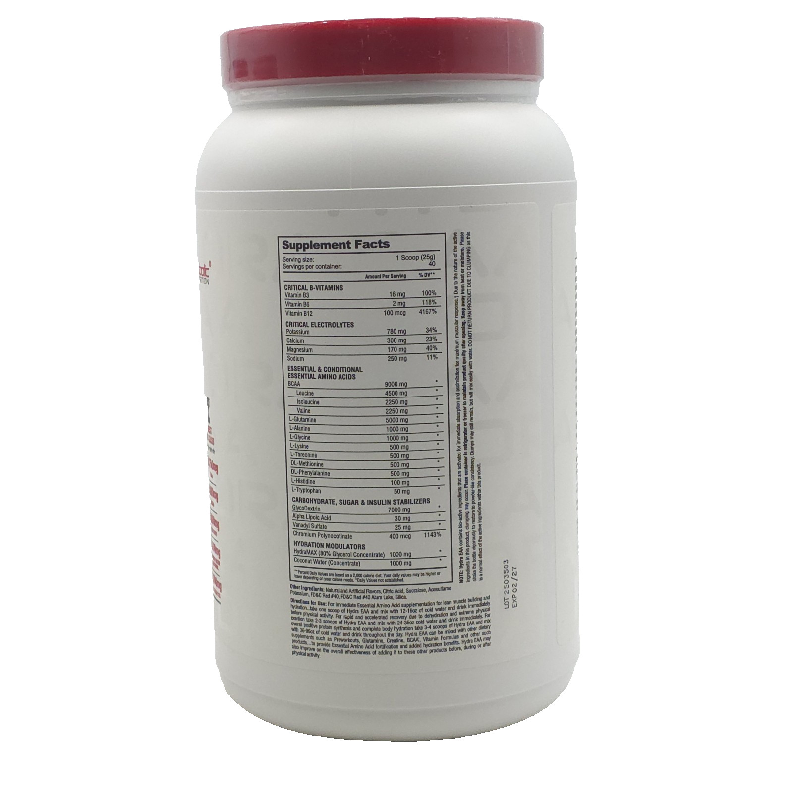 Metabolic Nutrition Hydra EAA, Fruit Punch , 35.2 oz (1,000 g)