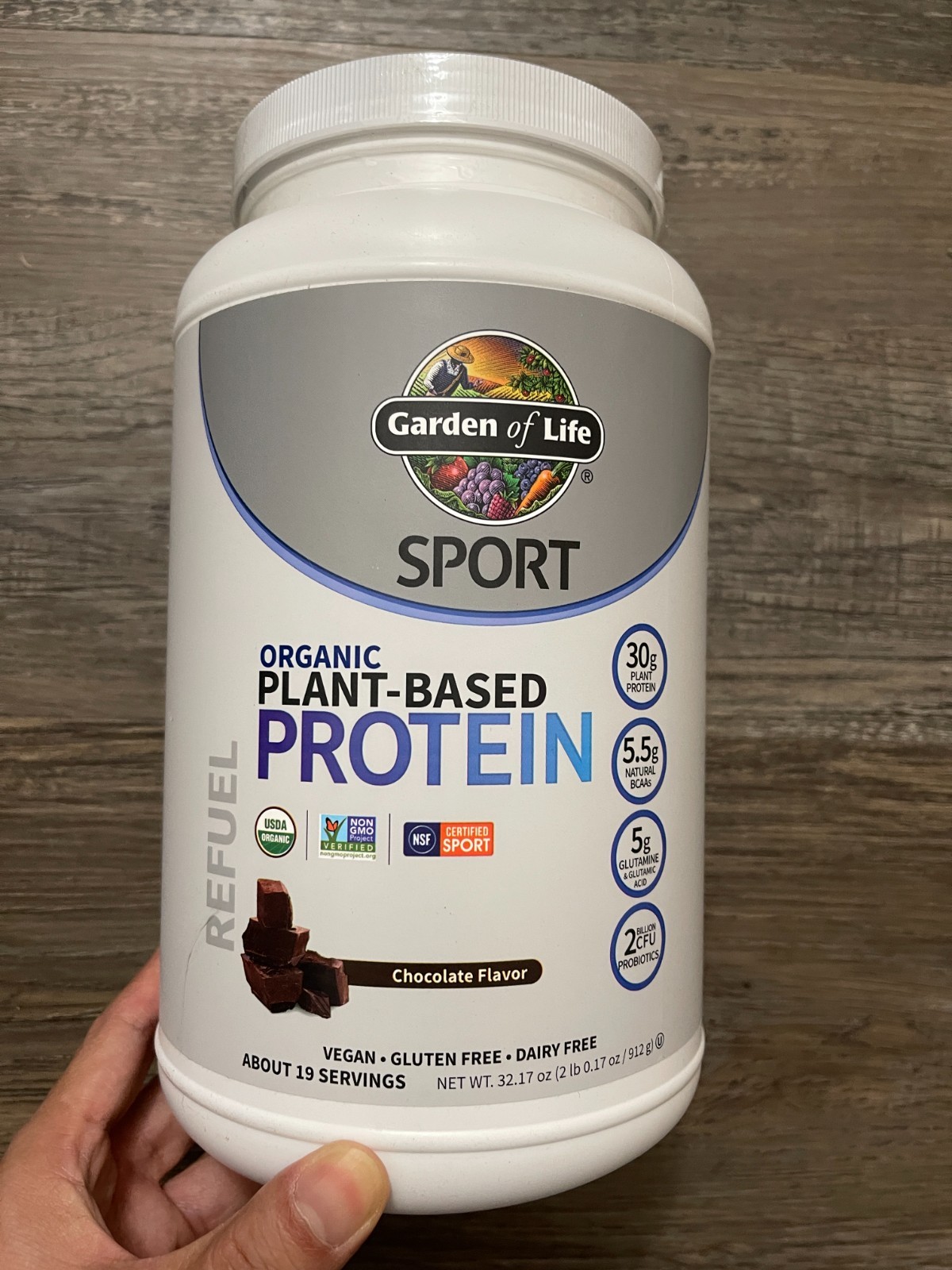 Garden of Life Sport Organic Plant-Based Protein Chocolate, 2 Lb