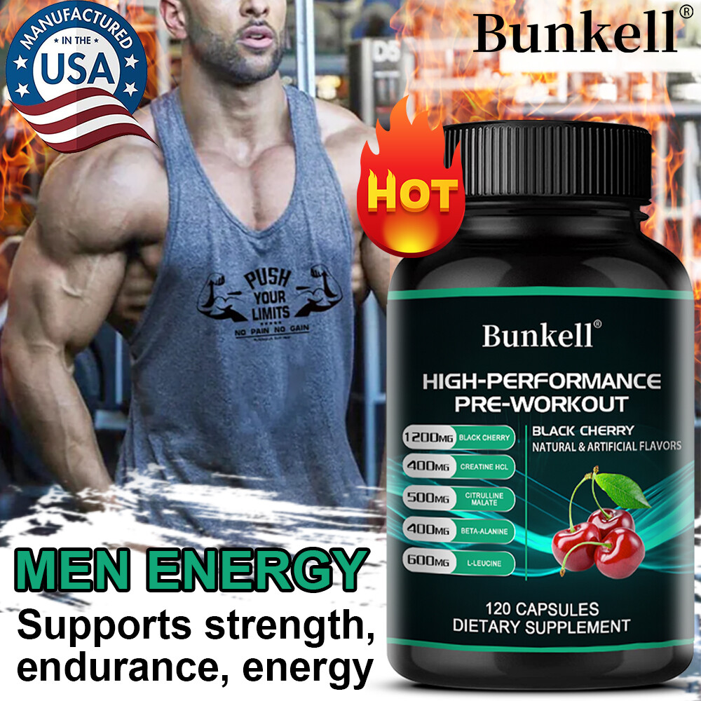 HIGH-PERFORMANCE PRE-WORKOUT BLACK CHERRY extract Capsules-muscle energy build