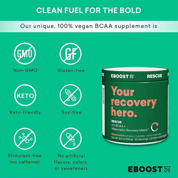 2 Pk Eboost Post-Workout Watermelon Rescue Tub exp 8/25 NEW SEALED FAST SHIPPING