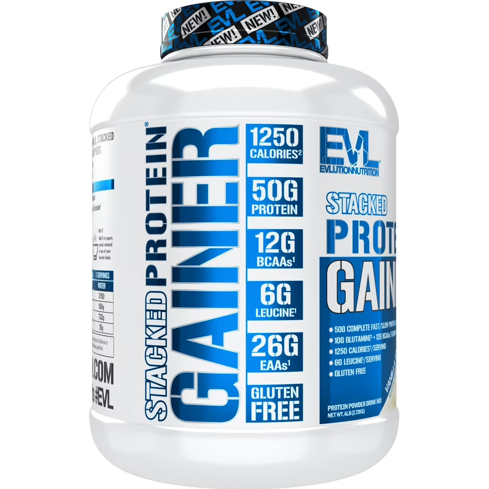 Stacked Protein Gainer, 50 Grams Whey Protein Powder Complex, 250 Grams Carbohyd