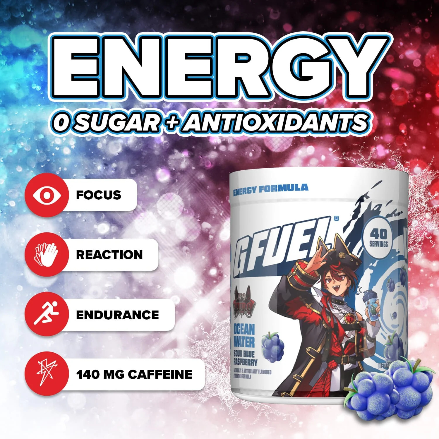 G Fuel Mortal Kombat Raiden Electric Strike Collector’s Box Shaker Cup + Sticker
