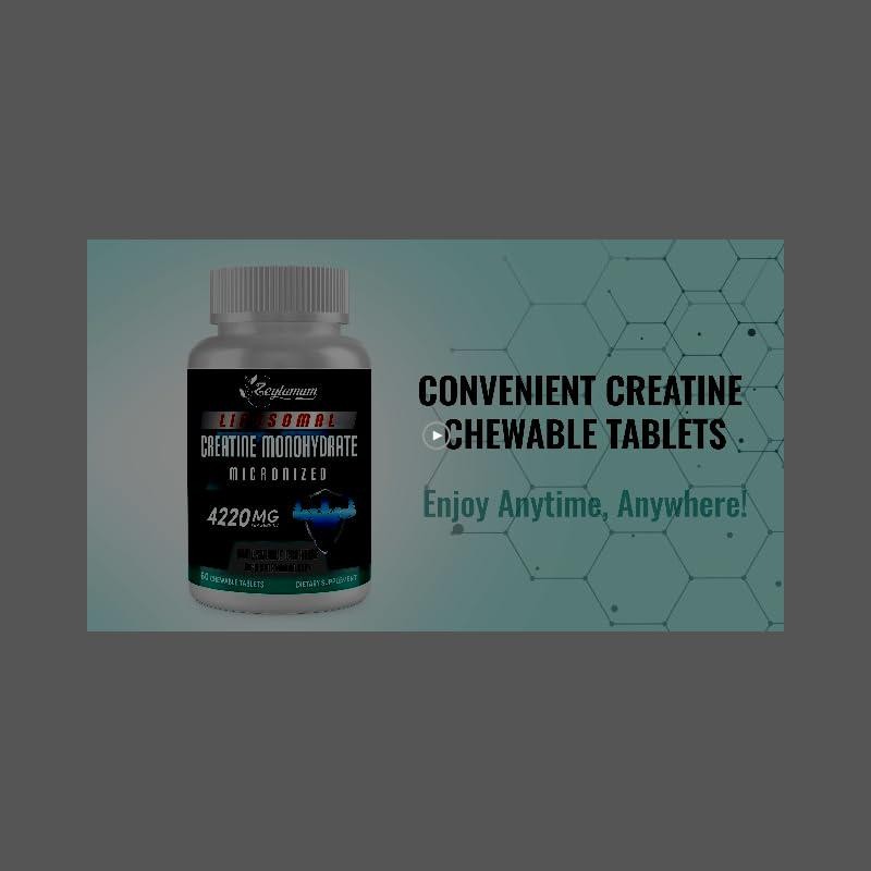 Zeylamum Creatine Chews Tablets for Men and Women, Creatine Monohydrate, 99% and