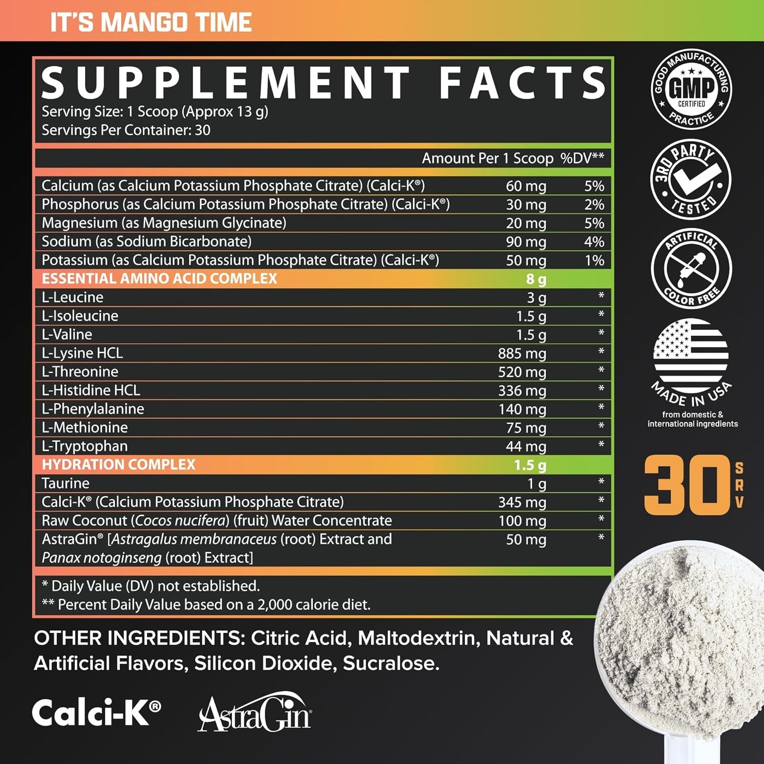 Nutrex – EAA + Hydration It’s Mango Time 30 Servings