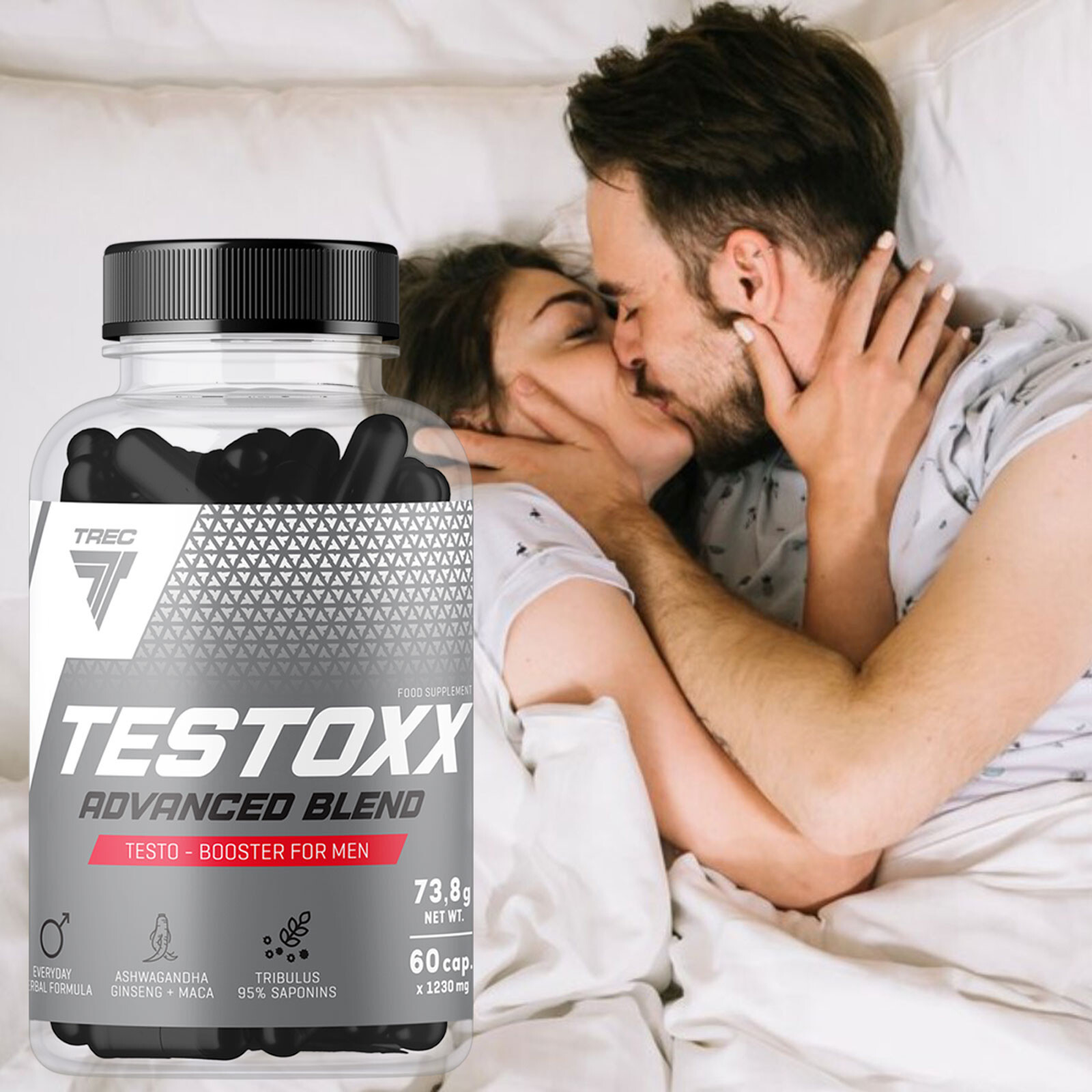 TESTOXX 60-240 Caps Testosterone Booster for Men, Energy, Libido, Muscle Support