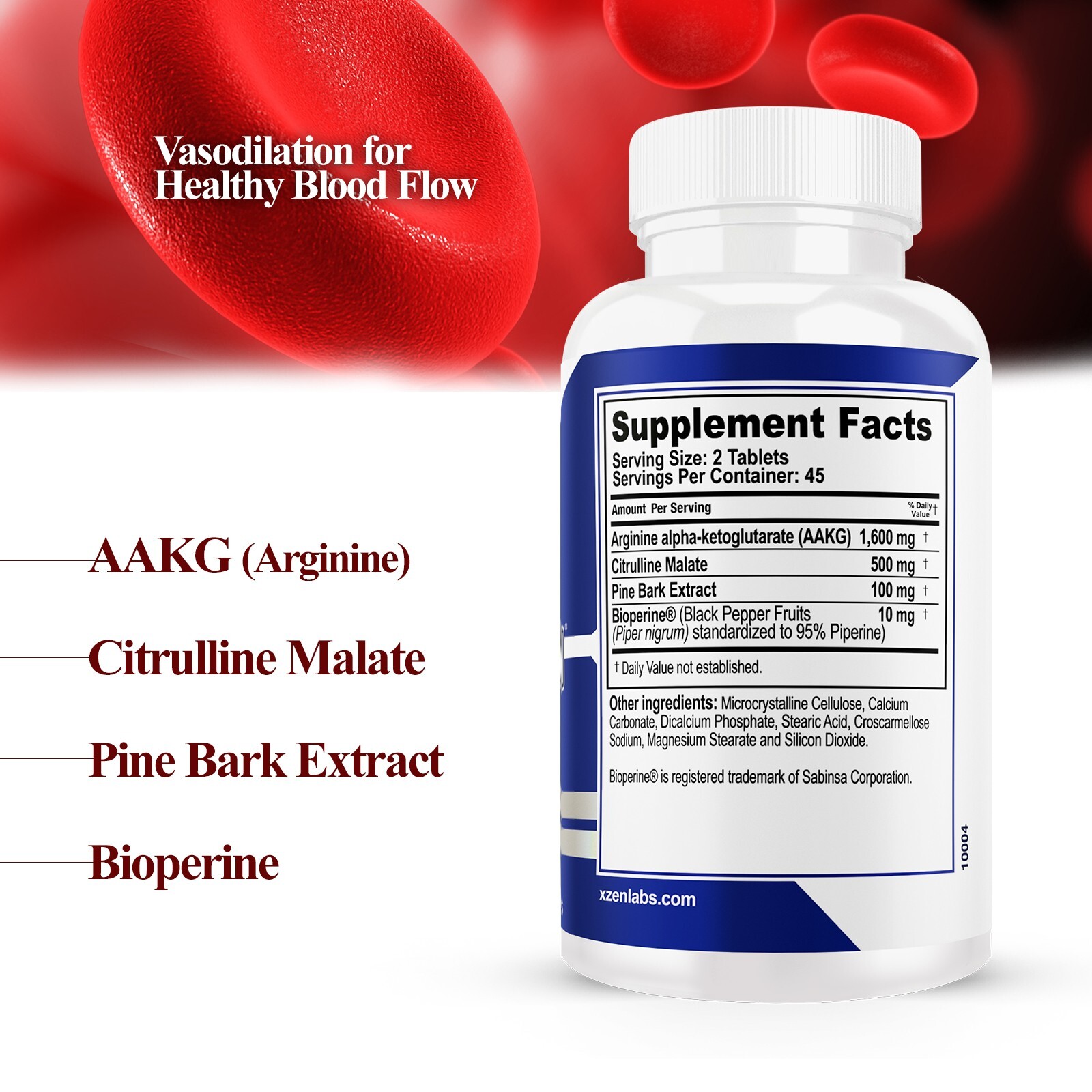 Nitric Oxide Booster Supplement AAKG Citrulline Malate Pre Workout Pills 2pk USA