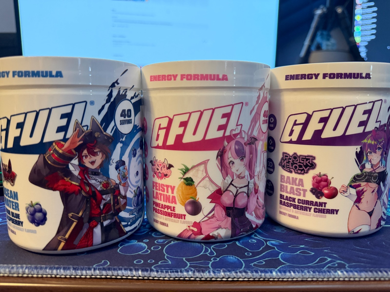 G Fuel VShojo Ironmouse K9 Kuro Projekt Melody Collector’s Box -READ DESCRIPTION