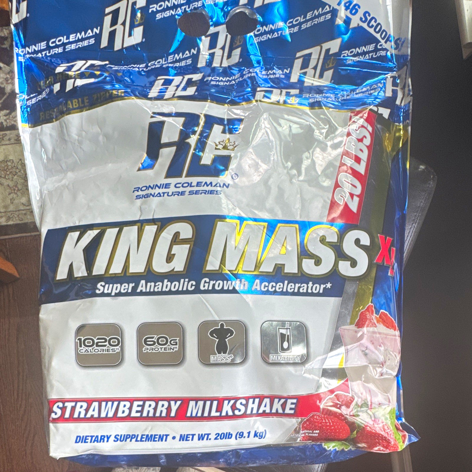 Ronnie Coleman Signature Series King Mass XL Strawberry Milkshake 20 lb