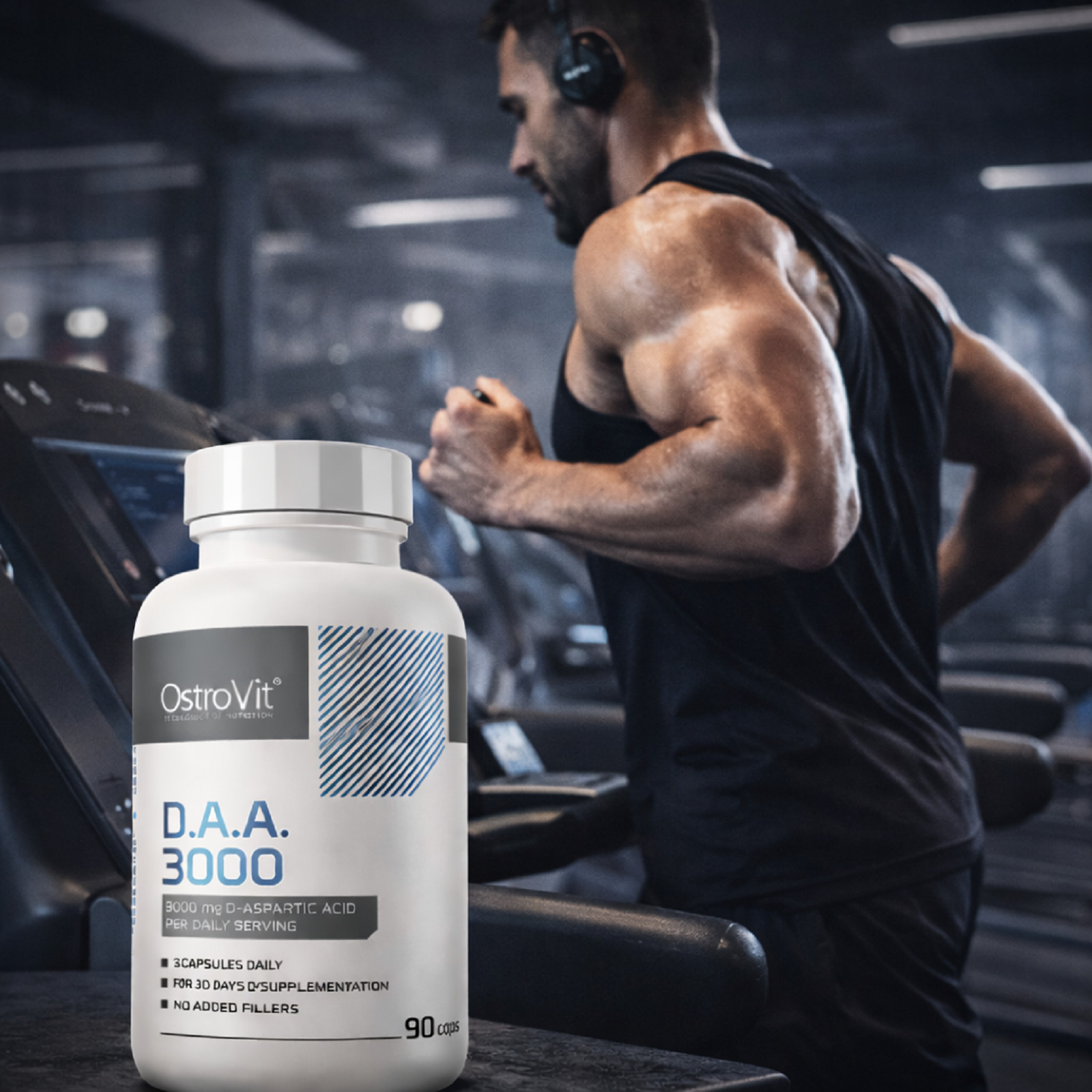 OSTROVIT DAA 3000 90 caps-Testosterone Booster , muscle strength, libido