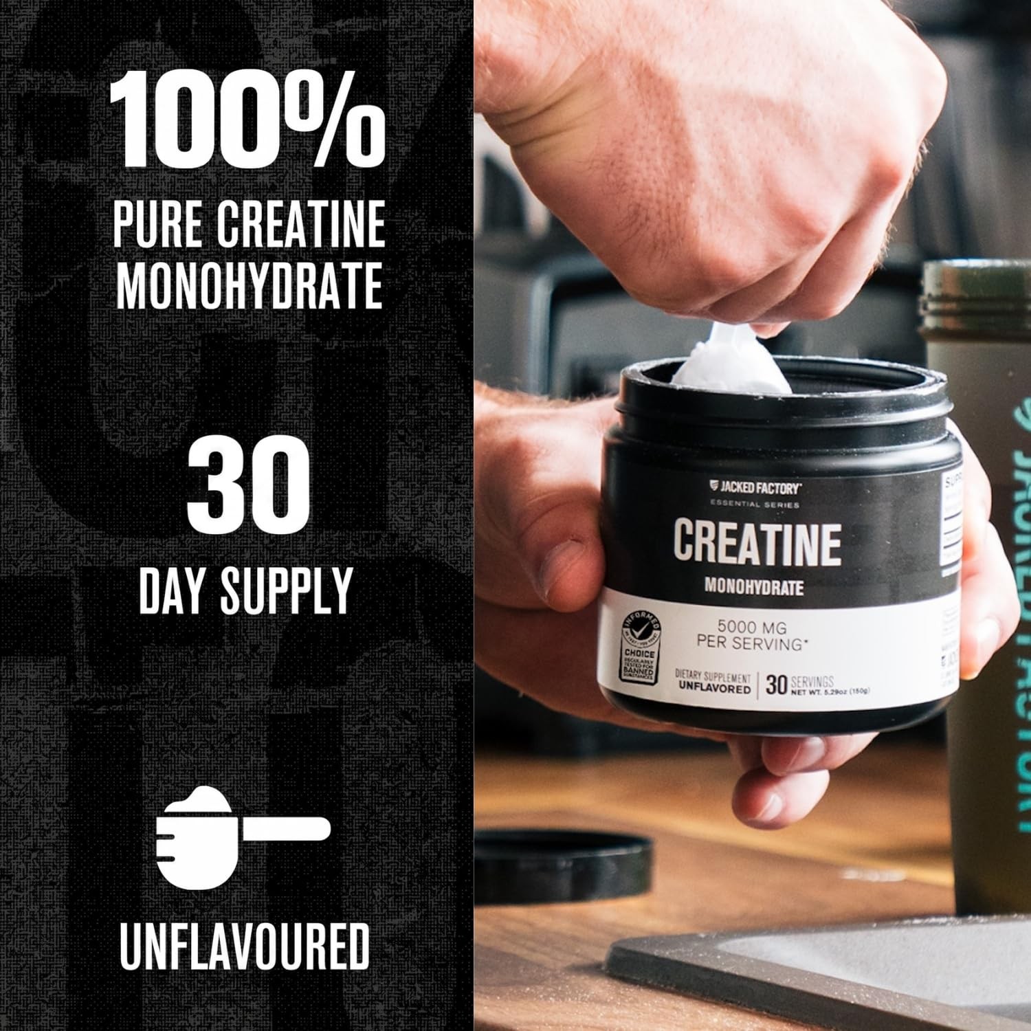 Creatine Monohydrate Powder 150g – 5g Daily Creatine Supplement for Men and W…