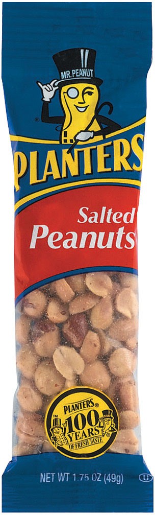 Planters Salted Peanuts 1.75oz | Oil-Roasted, Cholesterol-Free On-the-Go Snack