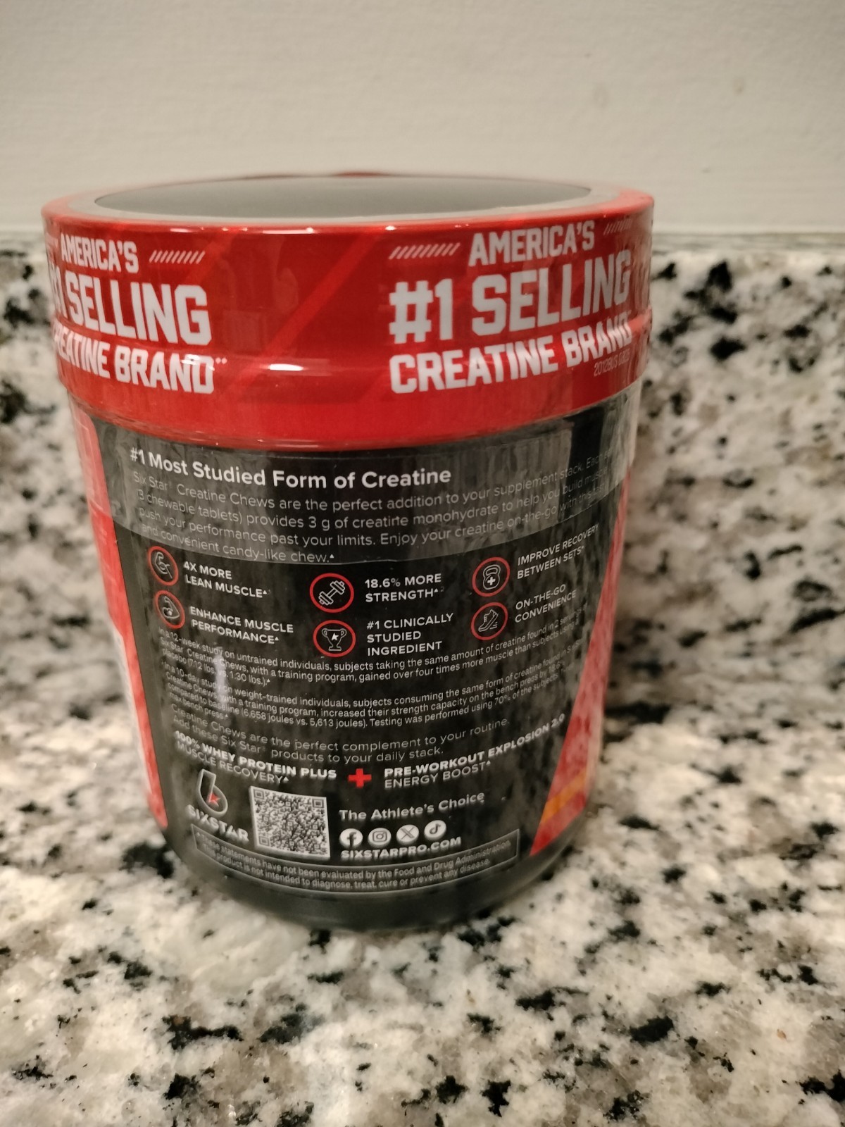 Six Star Creatine Chews Paradise Punch | 3g Pure Creatine Monohydrate per…