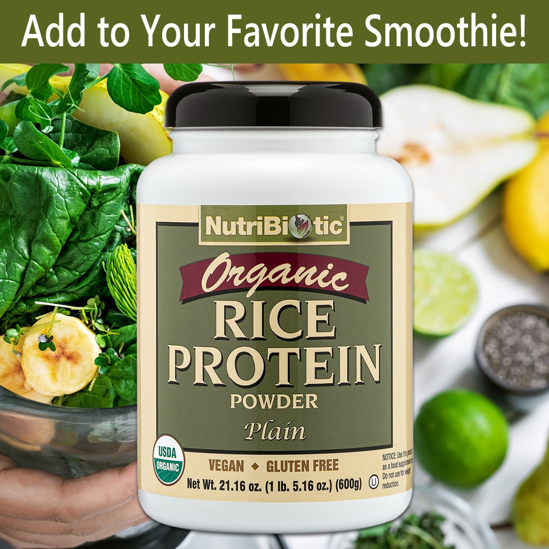 NutriBiotic Organic Rice Protein, Plain Protein Powder 21.16 oz (1 lb 5.16 oz)