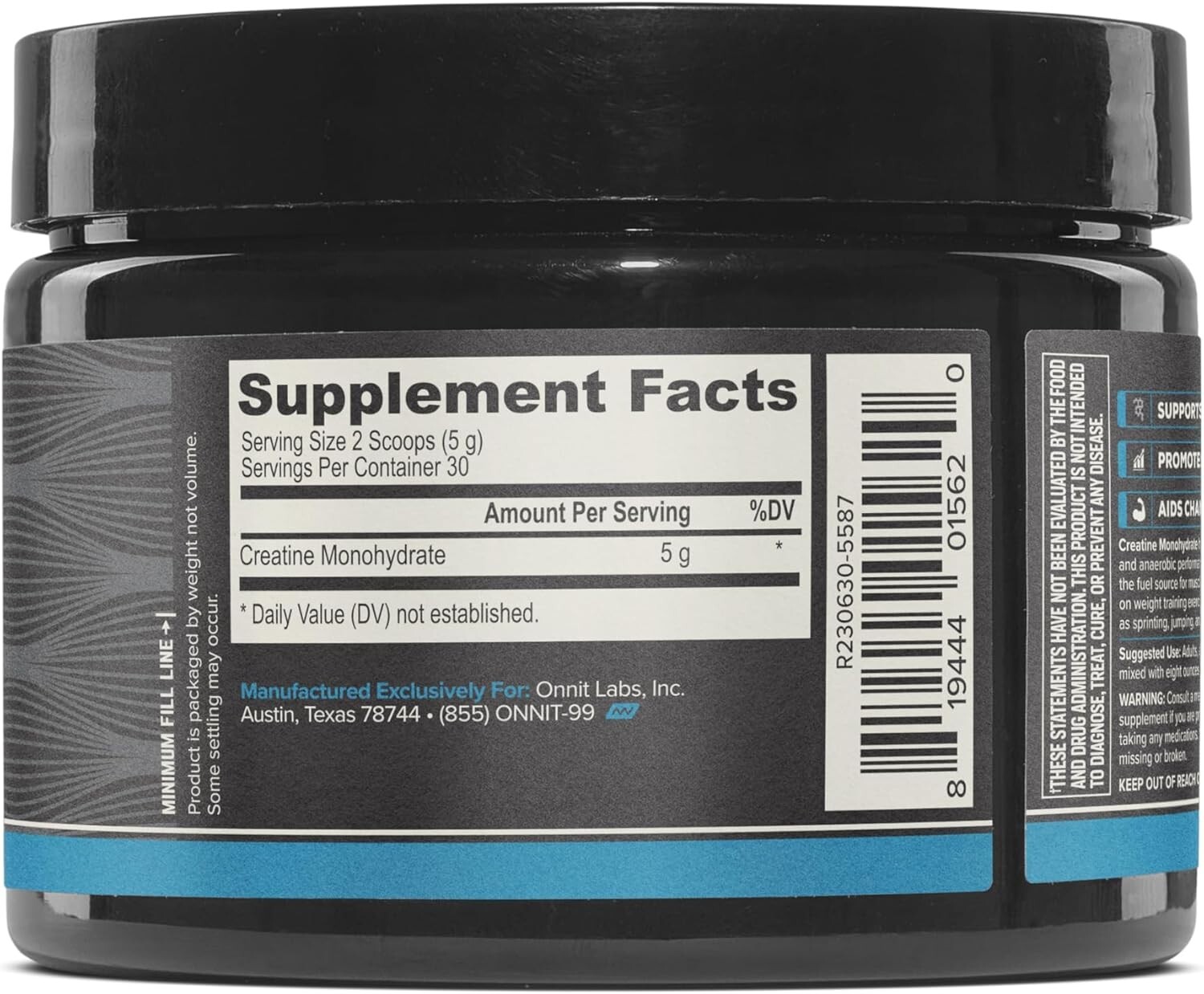 Onnit Creatine Monohydrate – 5g Per Serving (30 Tub), 5.29 Oz (Pack of 1) ,,,,